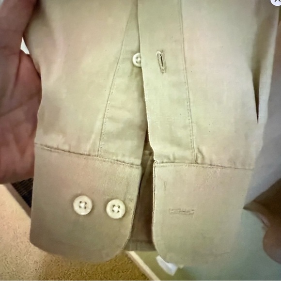 Pierre Balmain Beige  dress Shirt luxury size neck 18 arm 34/35 mens vintage - Picture 6 of 8